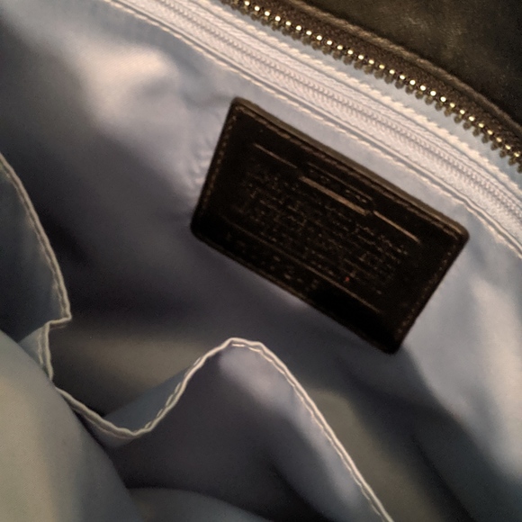 Coach Black Leather Shoulder Tote - Picture 7 of 8